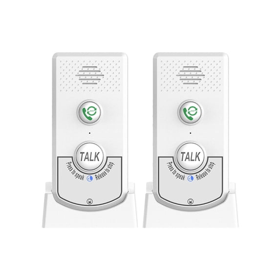 2-Pack Long Range Wireless Intercom System For Home, 3000ft Rechargeable Intercom With Wall Penetration, 38 Ringtones For Elderly Care, Office, Multi-Story House (Black/White)