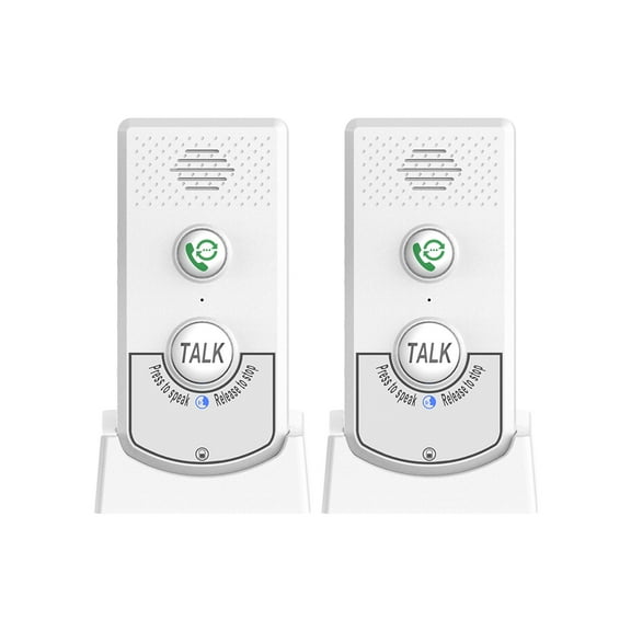 2-Pack Long Range Wireless Intercom System For Home, 3000ft Rechargeable Intercom With Wall Penetration, 38 Ringtones For Elderly Care, Office, Multi-Story House (Black/White)