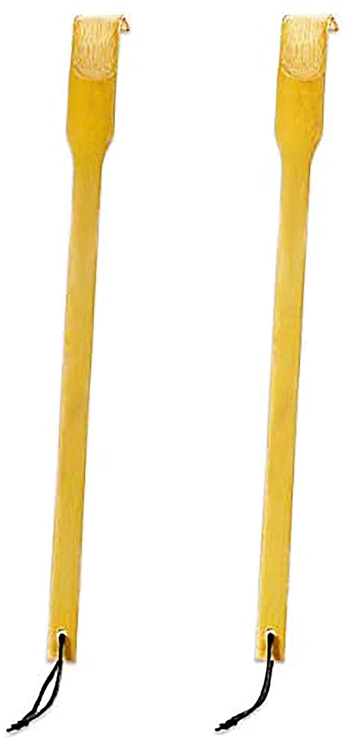 2 Pack Longer Handle Bamboo Back Scratcher 17in, Traditional Finger-Like Bamboo Wooden Body Massager for Scratching Itches, Natural and Healthy