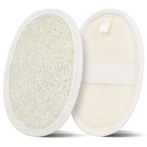 2 Pack Loofah Back Scrubber Natural Sponge Skin Exfoliating Pad Shower Face Body Deep Clean