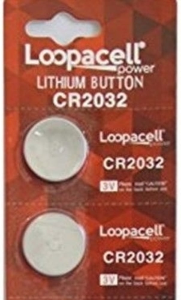 2 Pack Loopacell / 2032 / CR2032 / 3V / Lithium Coin Cell Battery ...