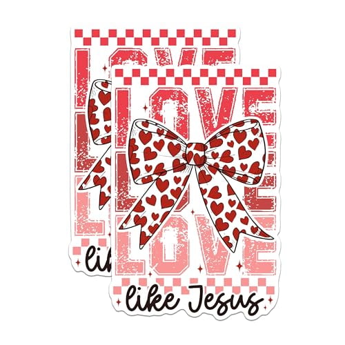 (2 Pack) Love Like Jesus Magnets - Christian Decorative Magnets - Faith Based Magnet Decor for Home or Office- 5" On Longest Side - for Fridges, Toolboxes, Cars - Made in USA - MAG3030