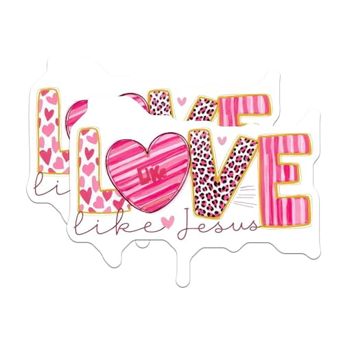 (2 Pack) Love Like Jesus Magnets Magnets - Christian Home Decor - 5" On Longest Side - Made in USA - Sticks to Refrigerators & Metal Surfaces - MAG8948