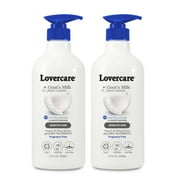 2-Pack LoverCare Goats Milk Body Lotion 27 fl oz 800ml - Sensitive Skin - Unscented Fragrance-Free