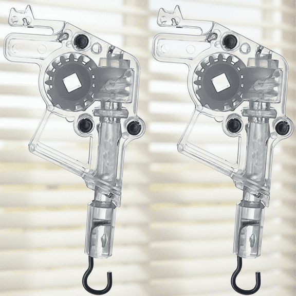 2-Pack Low Profile Horizontal Blind Wand Tilters for 2-Inch Blinds, Square Gear Hook Connection Mechanism, Universal Low Rail Blind Repair Accessory