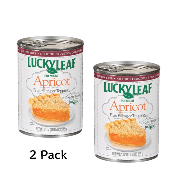 ( 2 Pack ) Lucky Leaf Premium Apricot Fruit Filling & Topping 21 Oz. Can