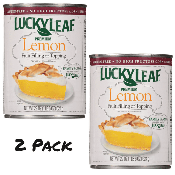 ( 2 Pack ) Lucky Leaf Premium Lemon Fruit Filling or Topping, 22oz Can