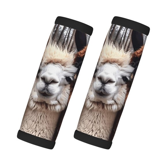 2 Pack Luggage Handle Covers And Grips Dimensions: 5.5 X 4.7 Inches Soft Padded Handle Covers Durable Luggage Handle Covers Cute Llamas Alpacas (2)