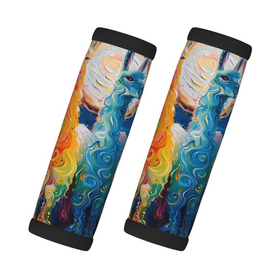 2 Pack Luggage Handle Covers And Grips Dimensions: 5.5 X 4.7 Inches Soft Padded Handle Covers Durable Luggage Handle Covers Llamas Alpacas (3)