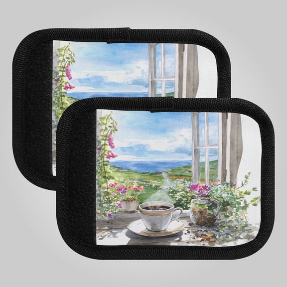 2-Pack Luggage Handle Wrap for Suitcase Includes Back Information Card Coffee by The Window