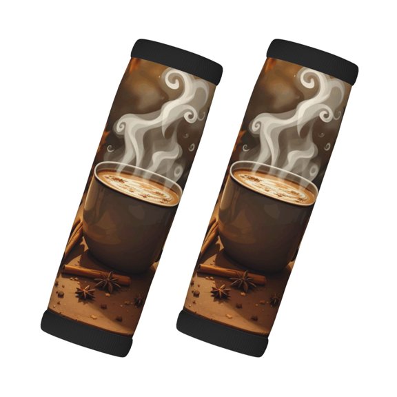 2 Pack Luggage Handle Wraps For Suitcase Comfort Soft Handle Covers Identifier Luggage Makers Covers Wraps Travel Accessories Cartoon Autumn Cozy Scene