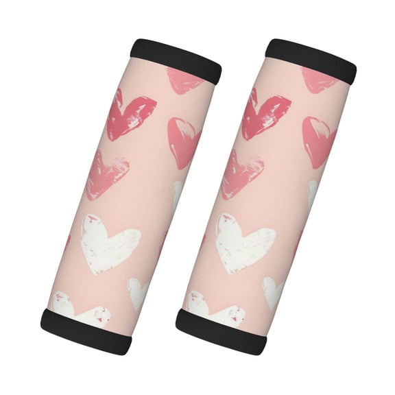2 Pack Luggage Handle Wraps For Suitcase Comfort Soft Handle Covers Identifier Luggage Makers Covers Wraps Travel Accessories Happy Mother'S Day Overlapping Hearts