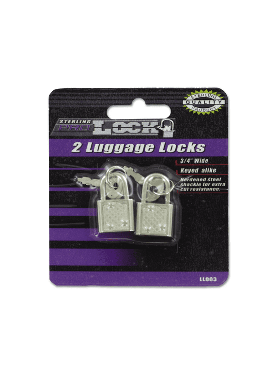 2 Pack Luggage Locks with Keys, Secure, Durable, Compact Travel Lock Set for Suitcases, Backpacks, Bags, 1.1 in x 0.2 in x 0.6 in with 0.06 in Shank, Reliable Protection for Your Valuables On the Go