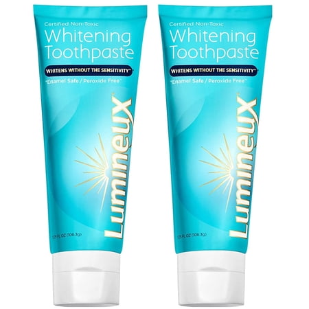 Lumineux Oral Essentials Fluoride Free Teeth Whitening Toothpaste, 3.75 Oz, 2 Pack
