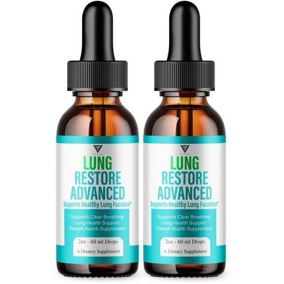 (2 Pack) Lung Restore Drops, LungRestore Advanced Lung Flow Support Drops (4oz)