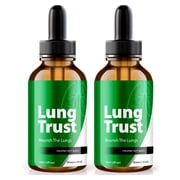 2 Pack Lung Trust Drops, LungTrust Herbal Therapy Liquid Drop, A Nutritional Supplement You Can Trust, All Natural Formula for Breathing and Lung Health, Reviews 120 mL
