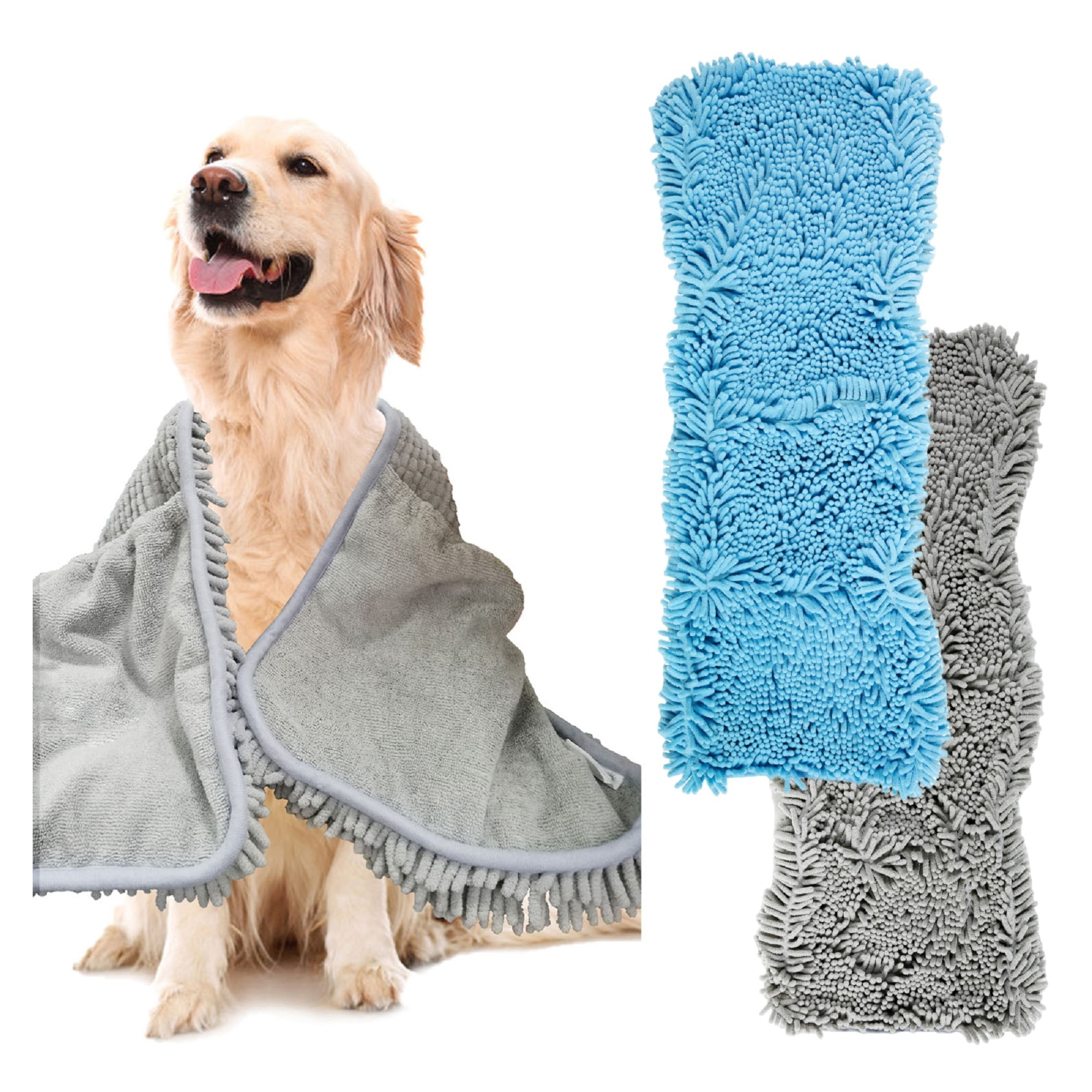 Microfiber Chenille Super Shammy Ultra-absorbent Pet Drying Towel With –  Tier1goods
