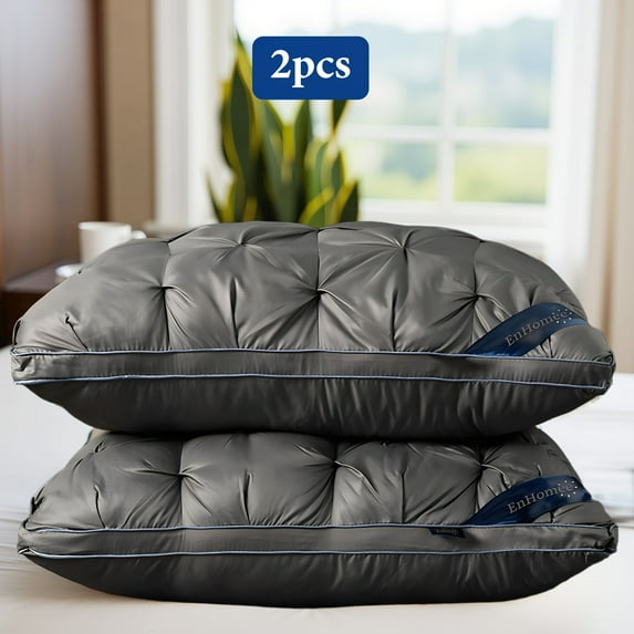 2-Pack Luxury Hotel Pillows - Ultra Plush High-Gram-Weight for Neck Support & Pressure Relief | Cooling All-Season Design for Side, Back, Stomach Sleepers | Non-Flattening Fluffy Comfort