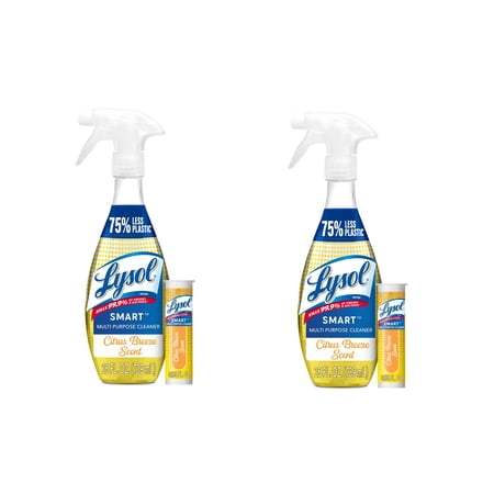 2 Pack Lysol Smart Multi-Purpose Cleaner - 1+1 Citrus Breeze Starter Kit