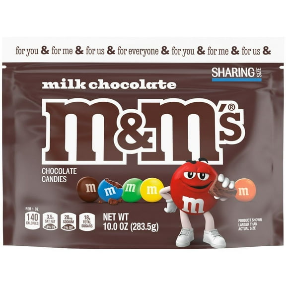 2 Pack - M&M'S Milk Chocolate Candy - Sharing Size - 10 oz Packaging may vary