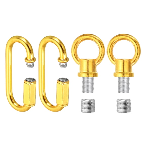 2 Pack M10 Lifting Eye Nut Kit, Bolt Screw Ring, 132 lbs Gold