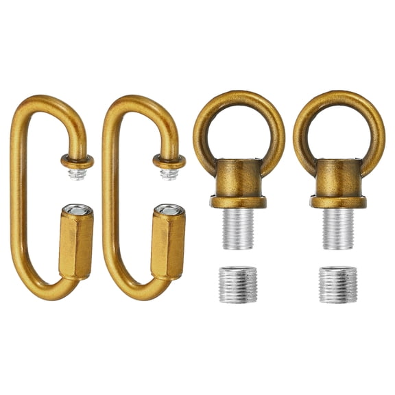 2 Pack M10 Lifting Eye Nut Kit, Bolt Screw Ring, 44 lbs Gold Bronze