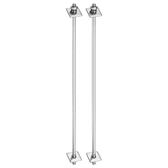 2 Pack M6x250mm 304 Stainless Steel Double End Threaded Stud Screws Set