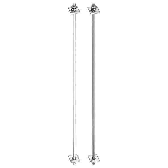 2 Pack M6x350mm 304 Stainless Steel Double End Threaded Stud Screws Set