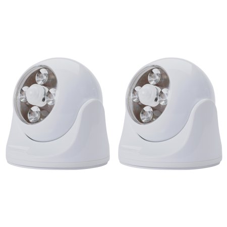 2 Pack MAXSA Innovations 40251 Battery-Powered Motion-Activated Anywhere Light (White)