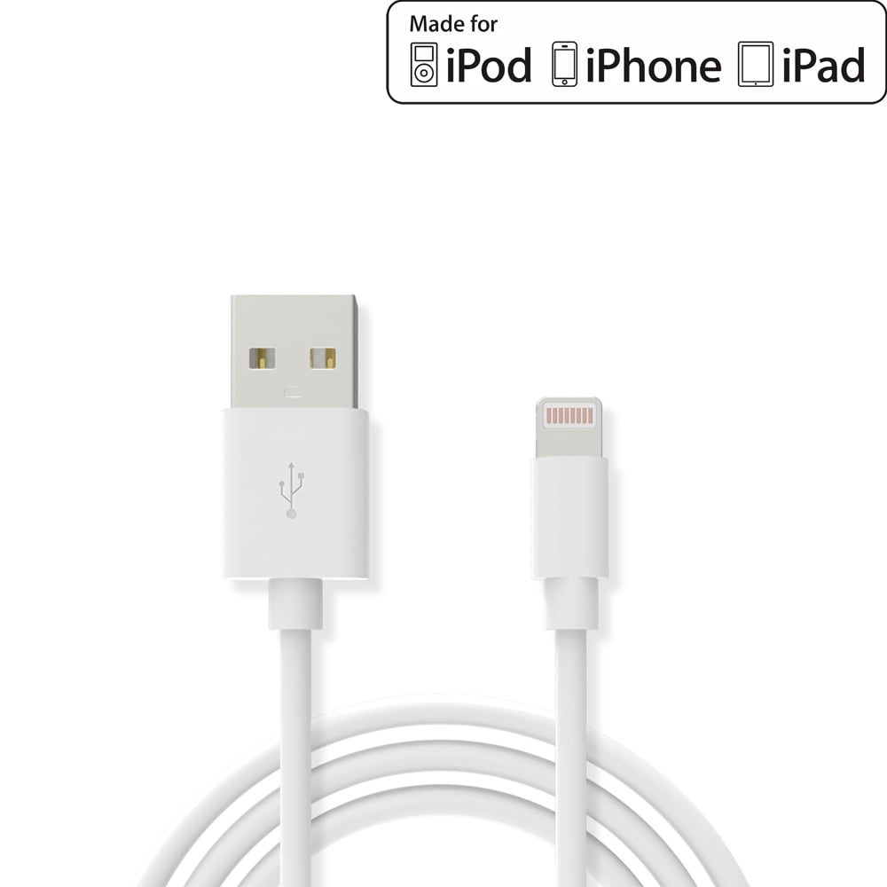 onn. 6' Lightning to USB-C Charging Cable for iPhone, iPad, Mfi  Certificated, White, Single Pack