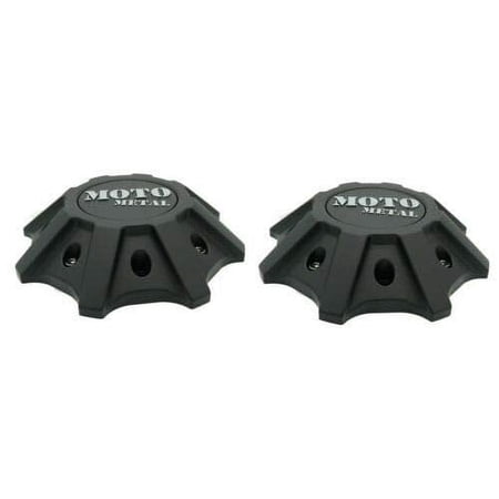 2 Pack - MO984CAPMB Moto Metal Matte Black Wheel Center Hub Caps MO984 Shift