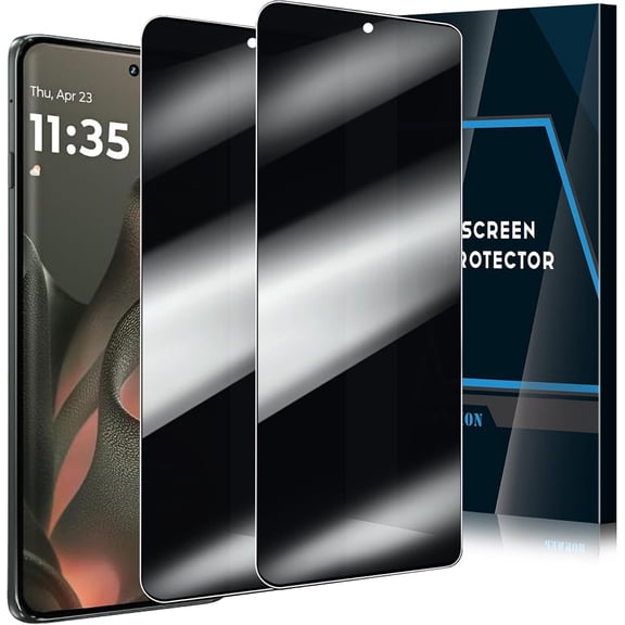 2 Pack MOTO Edge 2025 Privacy Screen Protector, Anti-Scratch, Case Friendly, 9H Hardness Anti Spy Easy Installation, Compatible with Motorola Edge 2025
