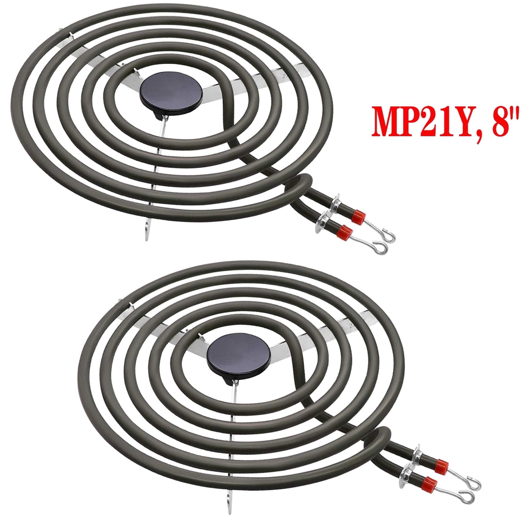 2 Pack MP21YA 8" Electric Range Burner Element Set Compatible with Whirlpool Maytag Ranges/Stove