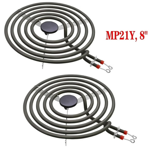 MP21YA 8" Electric Range Burner Element Unit Set for Whirlpool Electric Range Stove - 2 Pack