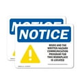 thumbnail image 1 of (2 Pack) MSDS For This Workplace Is Located OSHA Notice Sign 18 Inch X 12 Inch Indoor / Outdoor Rust-Free Aluminum Metal Signs for Workplace, Workshop, and Construction Site, Made in, 1 of 8