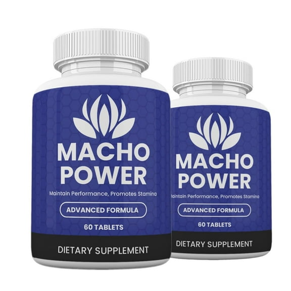 (2 Pack) Macho Power Pills For Men, Macho Power Male Supplement Advanced Formula, MachoPower Max Strength, 120 Count