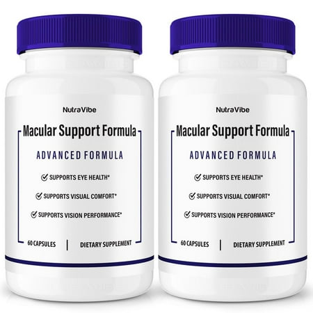 (2 Pack) Macular Support Formula Capsules – Daily Eye Care with Original Blend to Support Visual Wellness, Eye Comfort & Healthy Vision | Just 2 Gentle, Easy-to-Swallow Pills (120 Capsules)
