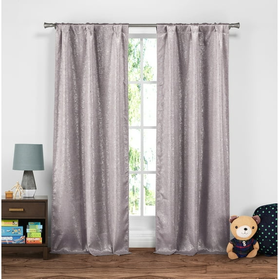 2-Pack Maddie 37 in. W x 84 in. L Polyester Window Panel in Lavender