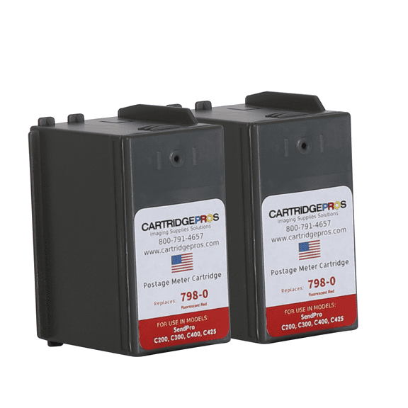 2-Pack - Made in USA SL‑798‑0 Ink Cartridge for use in Pitney Bowes SendPro C Series Postage Meters