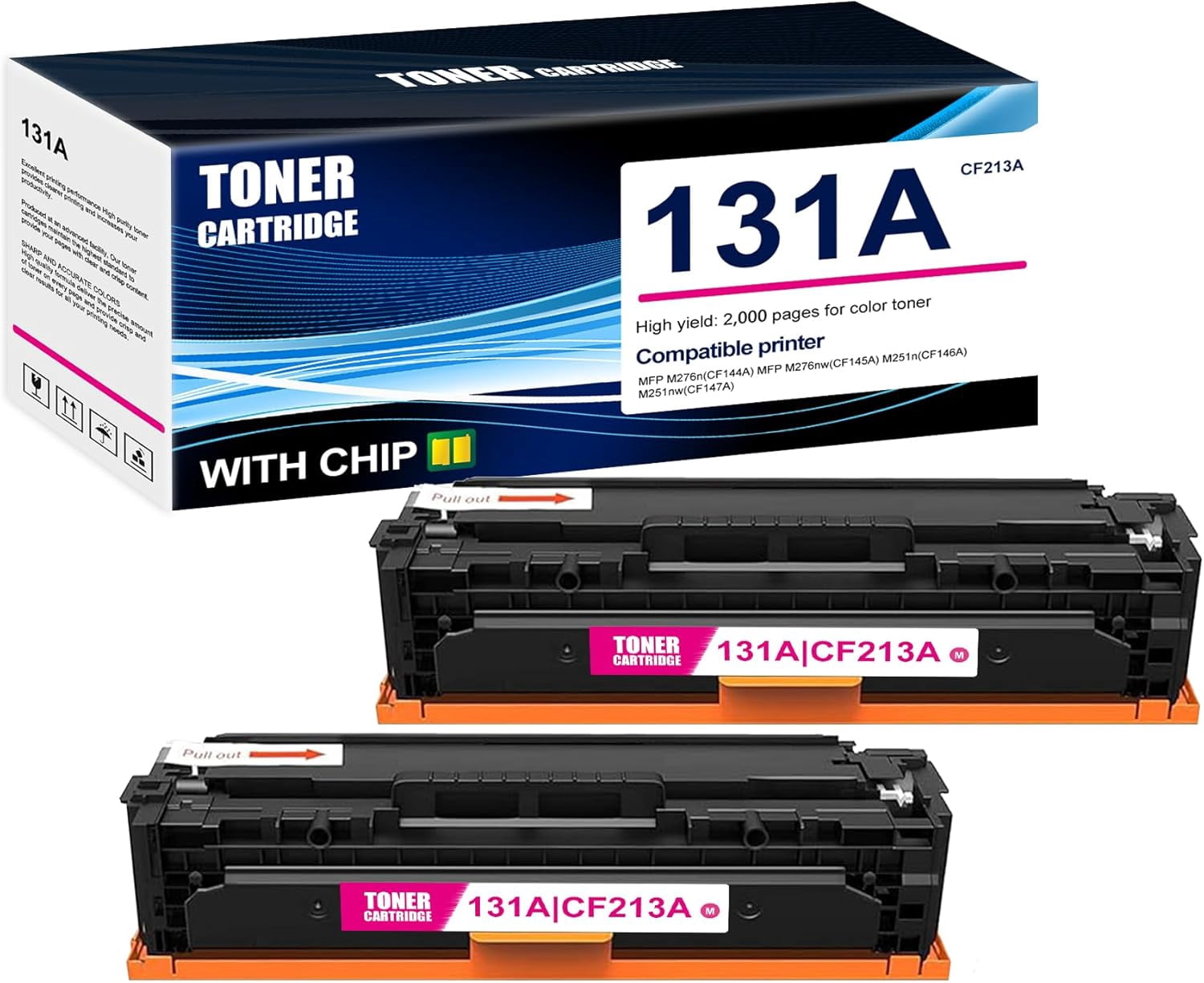 2-Pack Magenta 131A CF213A Toner Cartridge: Compatible 131A CF213A ...