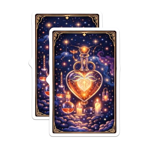 (2 Pack) Magical Potion Magnets - Celestial Bottles - Fantasy Art Decor - 5" On Longest Side - Premium Magnet - for Cars, Refrigerators, Toolboxes, Lockers - Made in USA - MAG16012