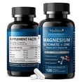 thumbnail image 1 of (2 Pack)Magnesium Glycinate Powder Capsules 500 mg - Heart,Muscle & Bone Health Support -120 Capsules, 1 of 7