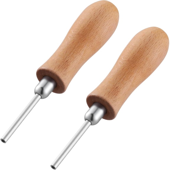 2 Pack Magnetic Brad and Nail Driver Package Pin Pusher Tool Magnetic Brad Driver with Wooden Handle for Tool Accessories