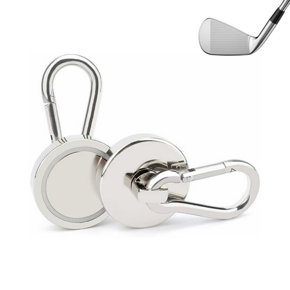 (2-Pack) Magnetic Clip for Golf Towel Removable Industrial Magnetic Accessories Attaches to Golf Cart, Clubs or Golf Hub (Towels NOT Included) (Small 2 Pack)