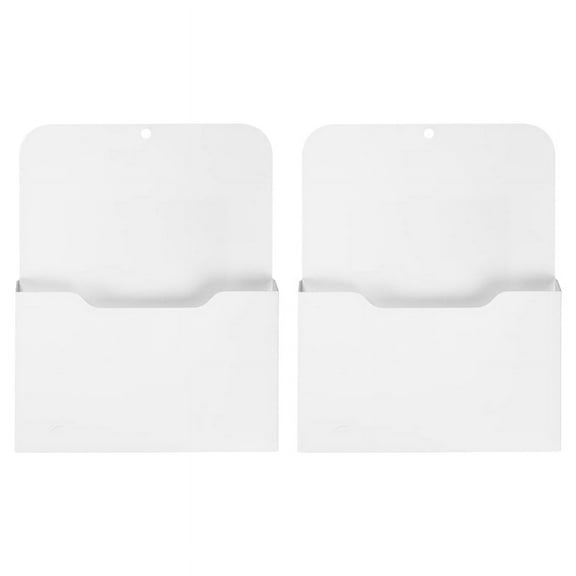 2 Pack Magnetic File Holder Paper Pocket Organizer Hanging Wall Office Supplies Storage Magazine Mail Case For Planners Letter