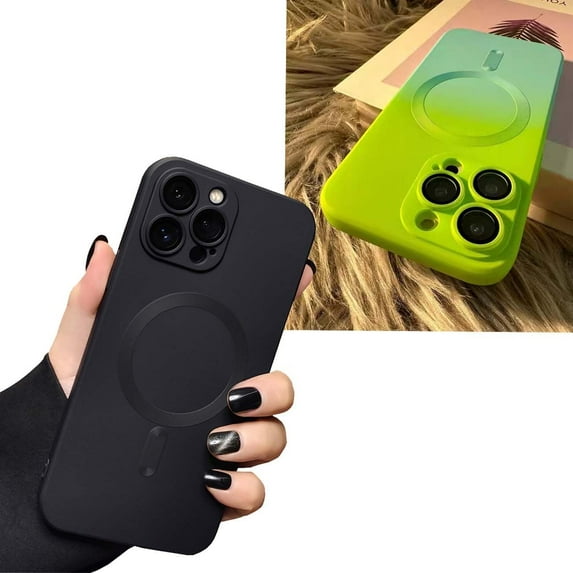 2 Pack Magnetic Phone Case for iPhone 13 Pro Max with Camera Protector
