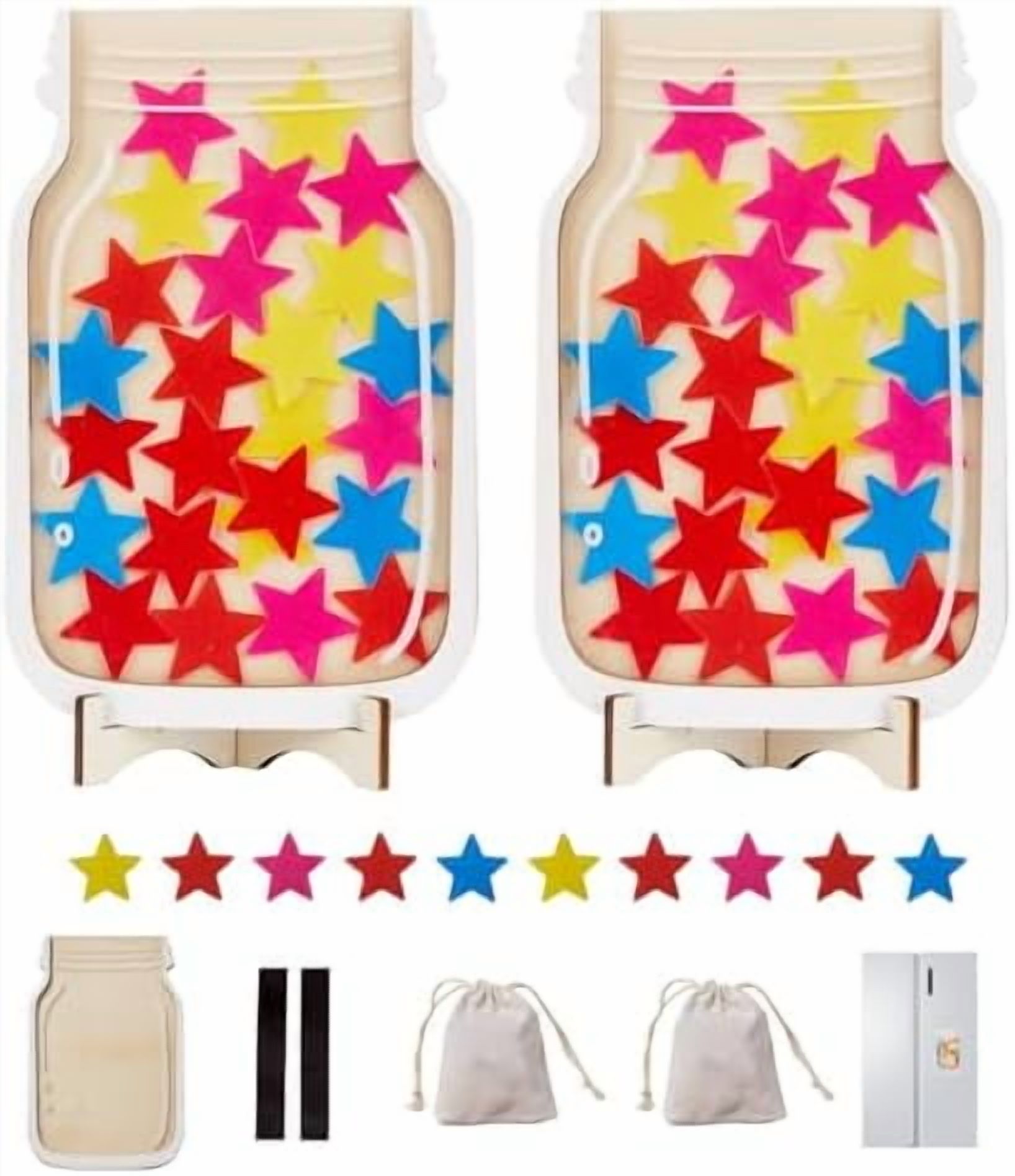 2 Pack Magnetic Reward Jar for Kids, Magnetic Reward Jar for Classroom ...