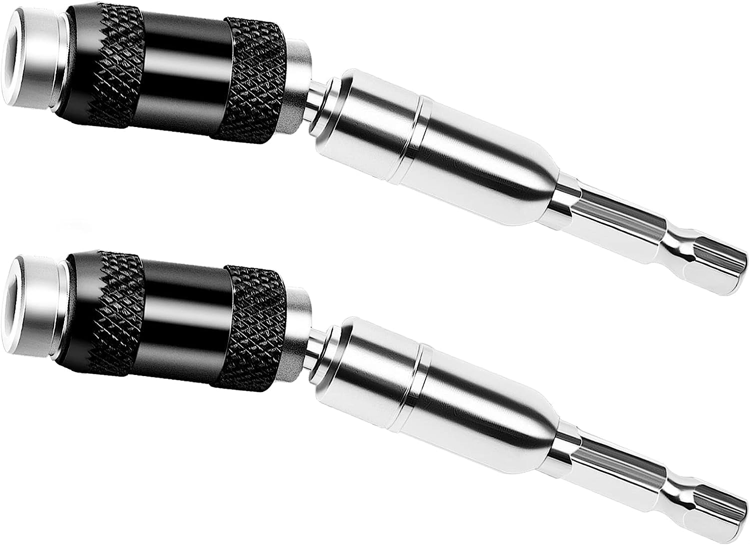 2 Pack Swiveling Bit Tip Holder, 1/4" Pivot Drill Bit Holder