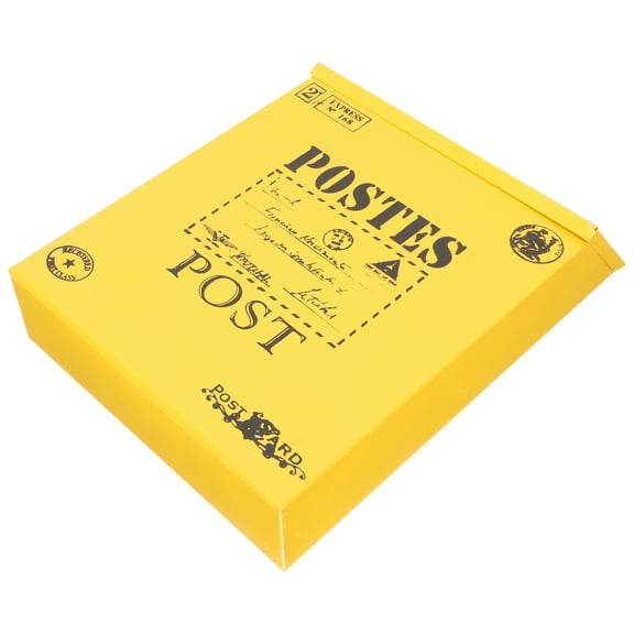 2 Pack Mailbox Post Tin Mailbox Retro Style Mailbox Office 29x22cm Yellow