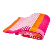 2-Pack Mainstays Everyday Warm Multi-Color Broken-Stripe Yarn-Dyed Cotton-Blend Beach Towel